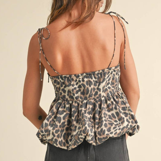 LEOPARD PRINT BALLON BOTTOM TOP