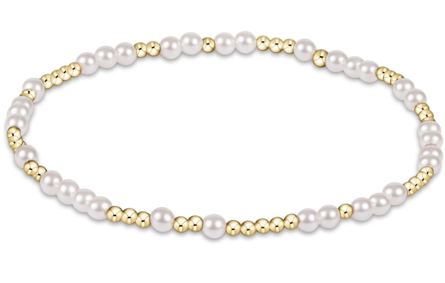 HOPE UNWRITTEN 3MM BEAD BRACELET PEARL | E NEWTON