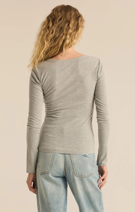 HEATHER GREY LAYER TOP