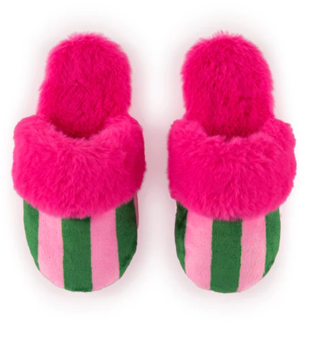 STRIPE SLIPPERS|PINK L/XL
