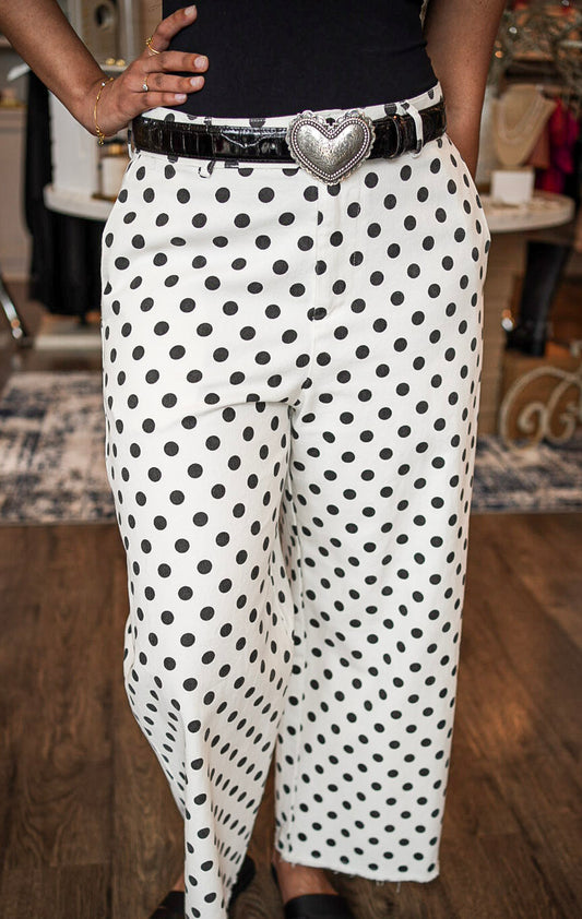 CITY CHIC POLKA DOT PANTS
