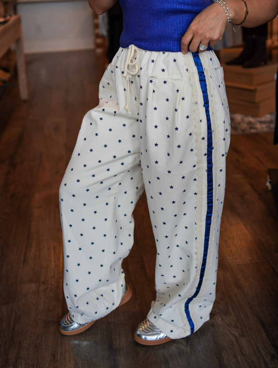 STARRY STRIPE WIDE LEG PANT | VEVERET