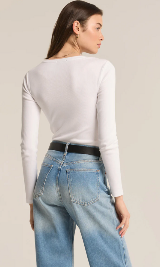 SAMARA RIB HENLEY BODYSUIT