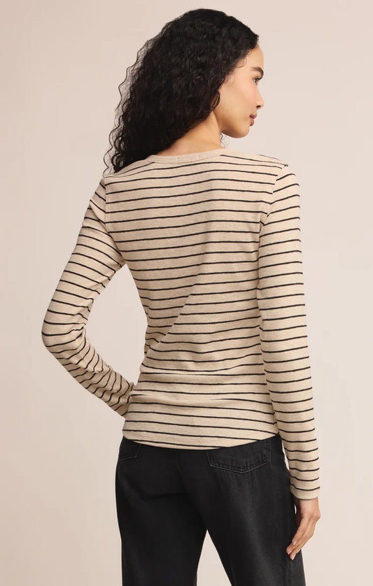 EVE STRIPE HENLEY LONG SLEEVE | Z SUPPLY