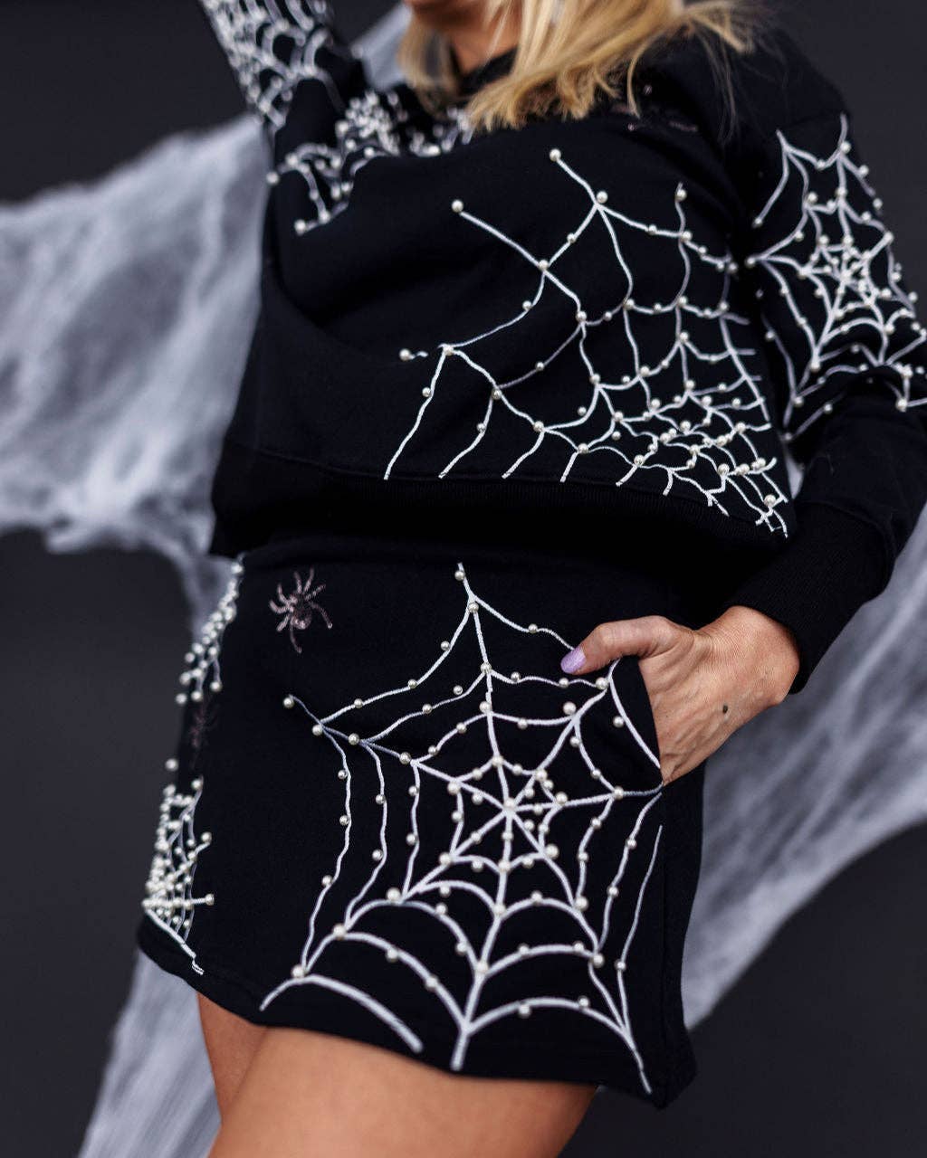 Pearl Webs Spider Skirt/Skort | BRIANNA CANNON