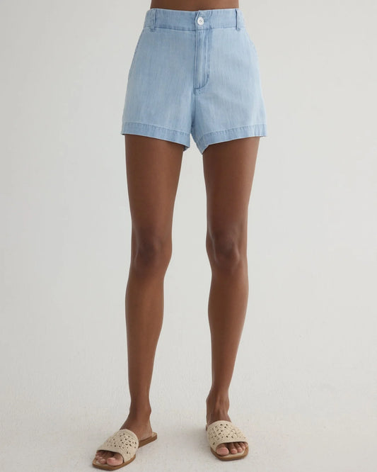 ELLE PLAYA TROUSER SHORT- COASTAL CAPRI WASH