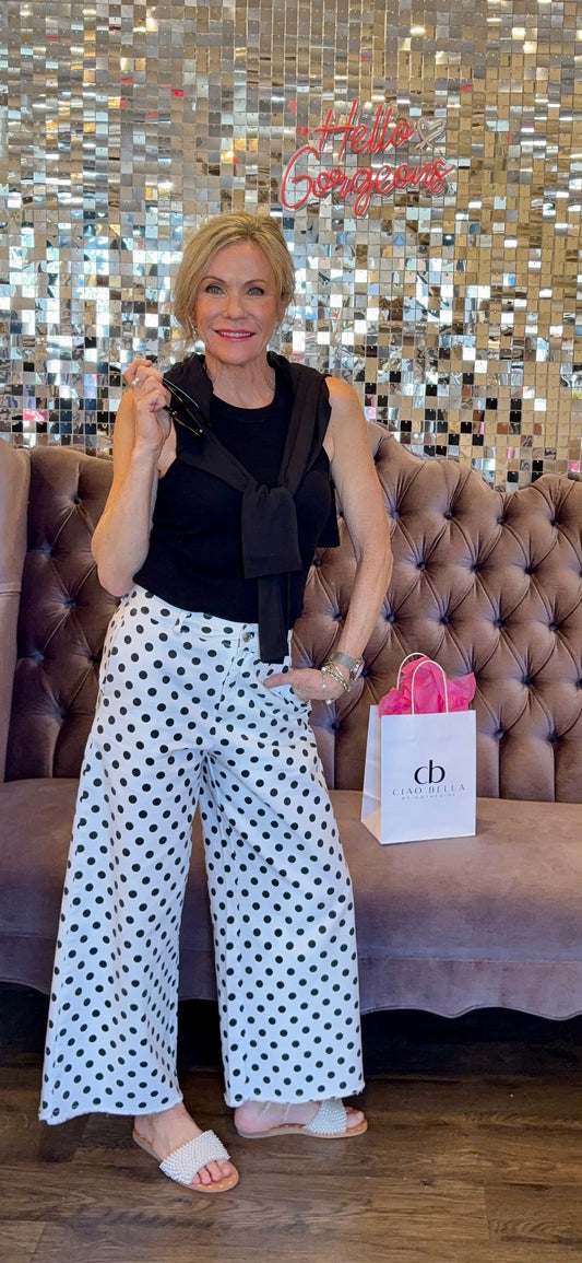 CITY CHIC POLKA DOT PANTS