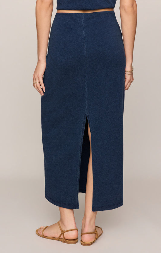 Z SUPPLY | GAIL JERSEY DENIM MIDI SKIRT
