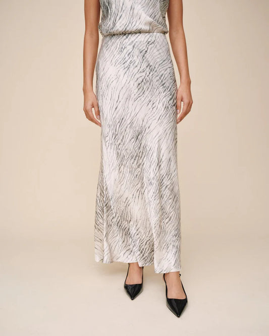 SLEEK BIAS MAXI SKIRT | SNOW TIGER | BELLA DAHL
