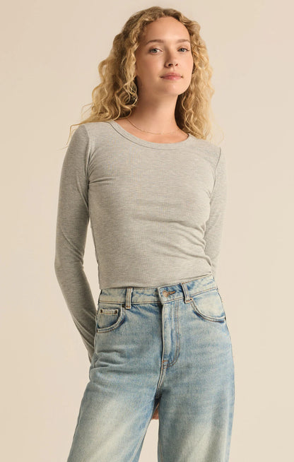 HEATHER GREY LAYER TOP