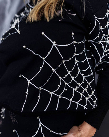Pearl Webs Spider Sweatshirt | BRIANNA CANNON