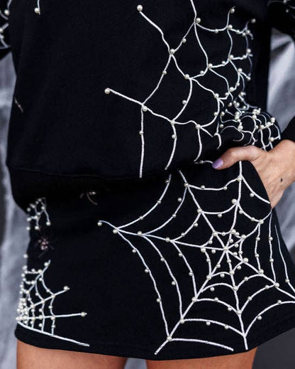 Pearl Webs Spider Skirt/Skort | BRIANNA CANNON