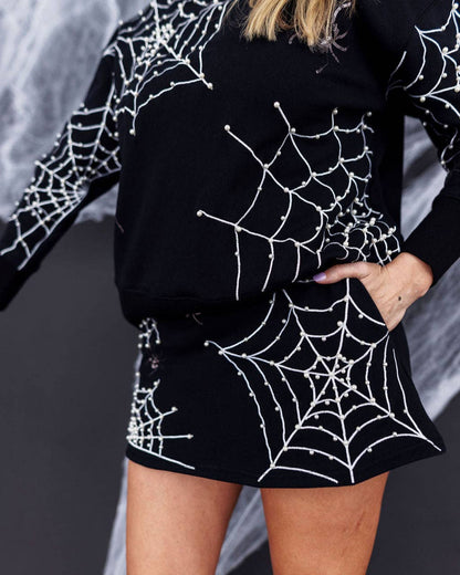 Pearl Webs Spider Skirt/Skort | BRIANNA CANNON
