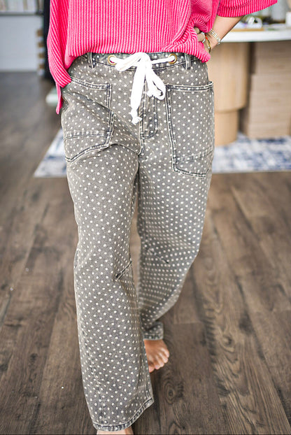 AVIANA POLKA DOT BARREL PANT
