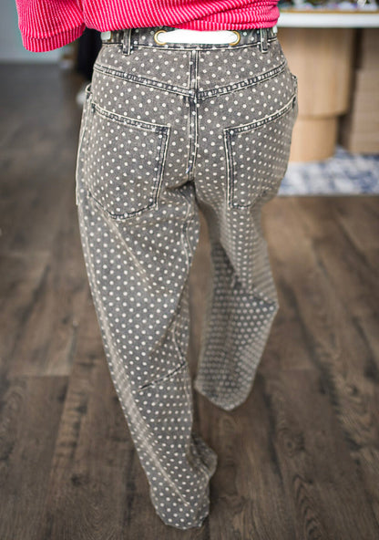 AVIANA POLKA DOT BARREL PANT