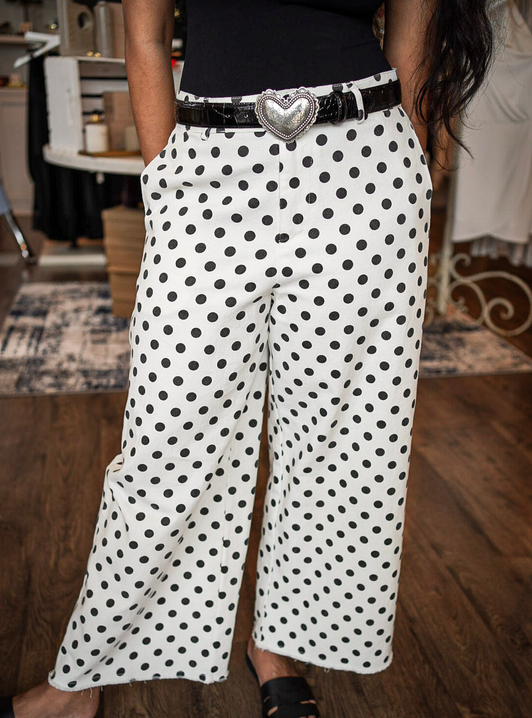 CITY CHIC POLKA DOT PANTS