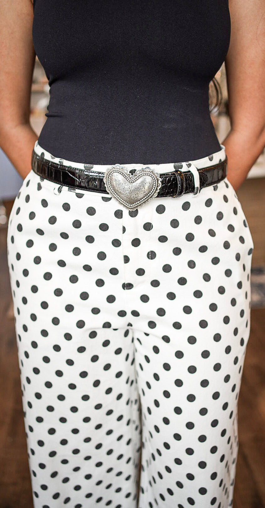 CITY CHIC POLKA DOT PANTS