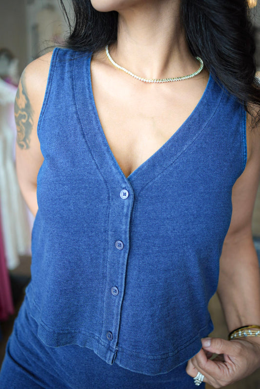 Z SUPPLY | SOLACE JERSEY DENIM TOP