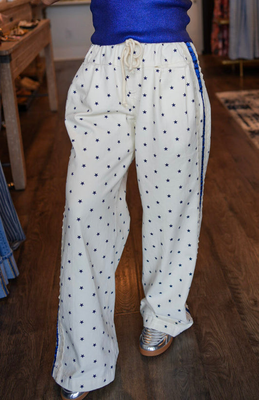 STARRY STRIPE WIDE LEG PANT | VEVERET