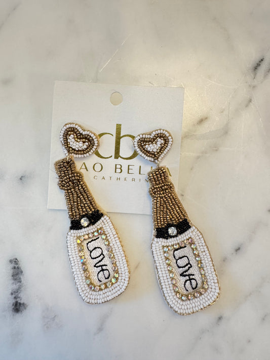 LOVE BOTTLE BEADED EARRING