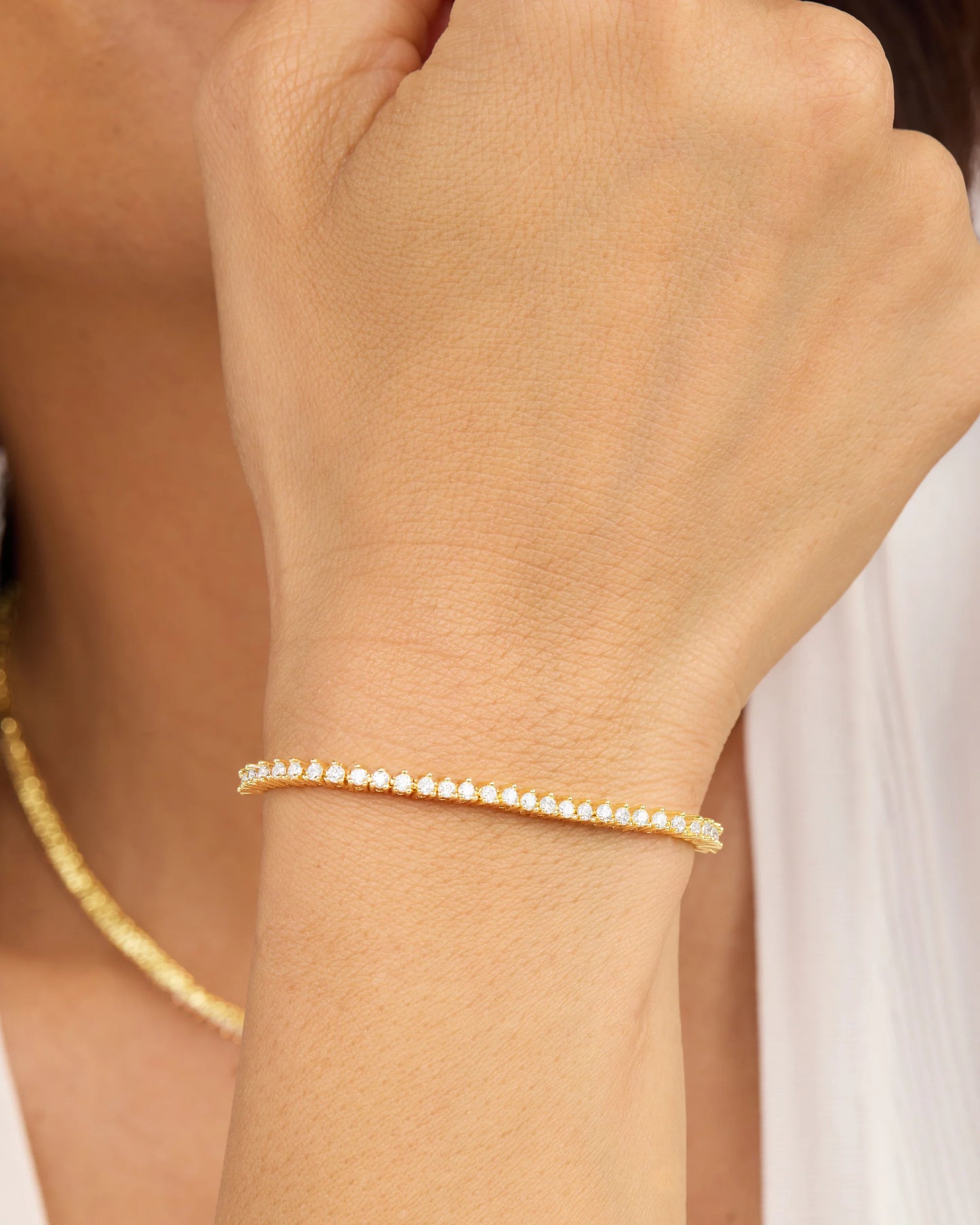 MELINDA MARIA | BABY NOT YOUR BASIC TENNIS BRACELET