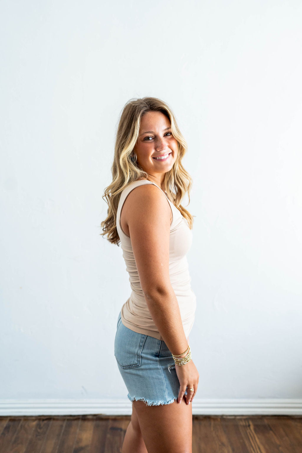 women's soft nude basic tank