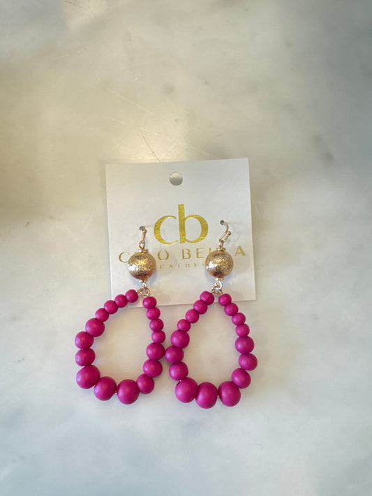 RUBY GOLD TEARDROP EARRING