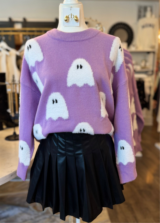 HALLOWEEN BOO DETAIL SWEATER