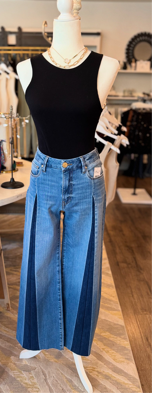 MEG HIGH RISE WIDE LEG | HOLLY DK BASE WASH
