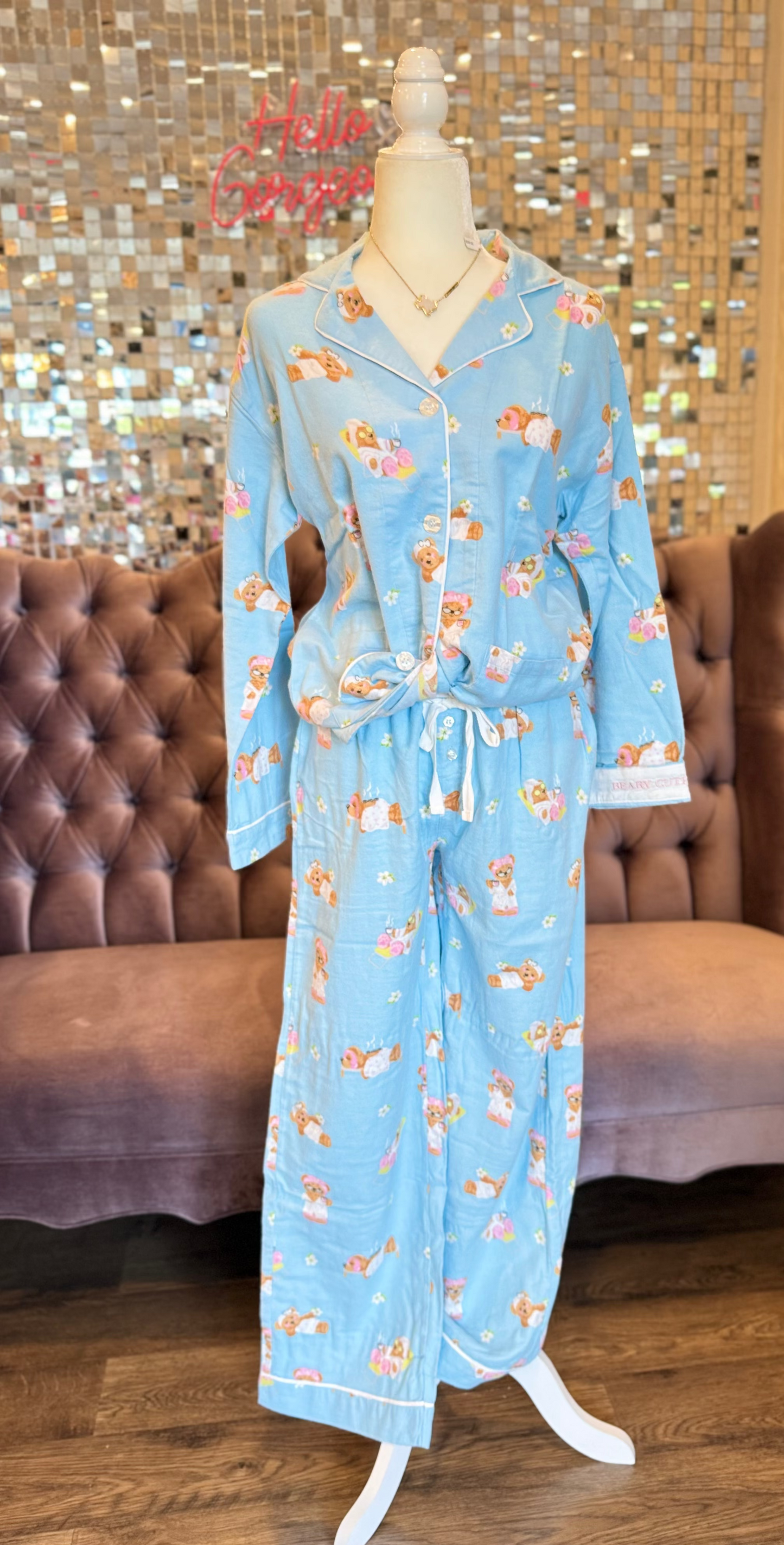 BEAR PRINT FLANNEL | PJ SALVAGE