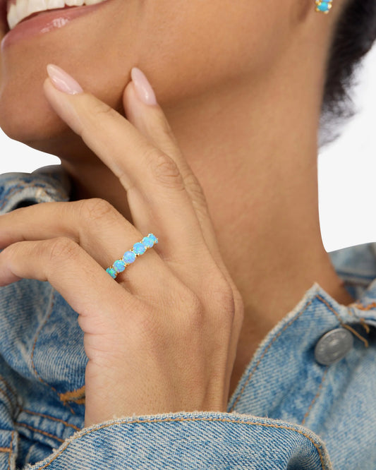 MELINDA MARIA | GRAND HEIRESS RING BLUE OPAL
