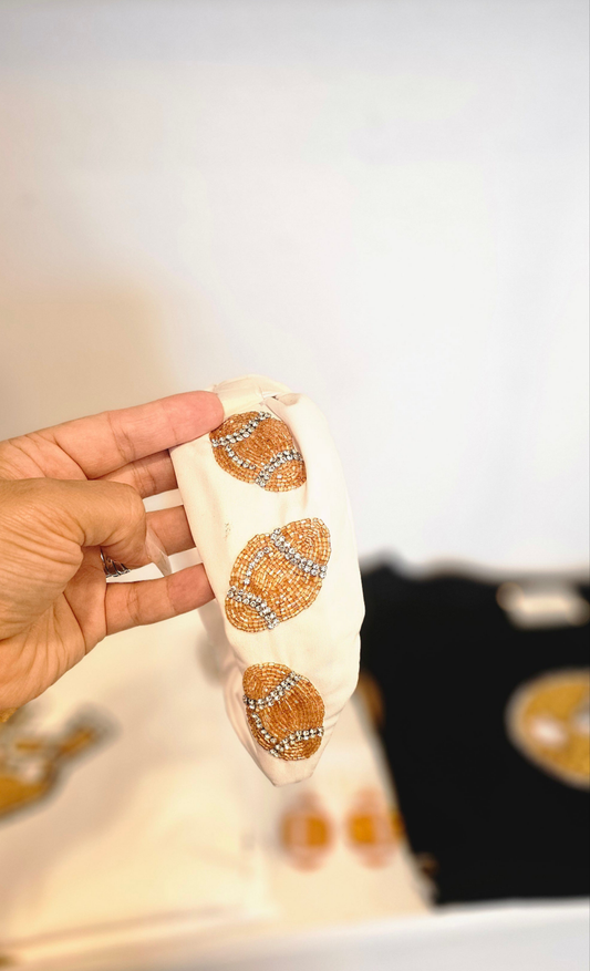 RHINESTONE FOOTBALL HEADBAND