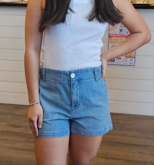 ELLE PLAYA TROUSER SHORT- COASTAL CAPRI WASH
