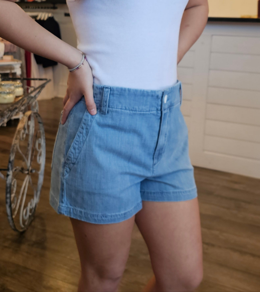 ELLE PLAYA TROUSER SHORT- COASTAL CAPRI WASH