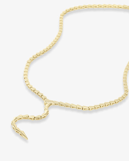 MELINDA MARIA | SERPENT LARIAT NECKLACE