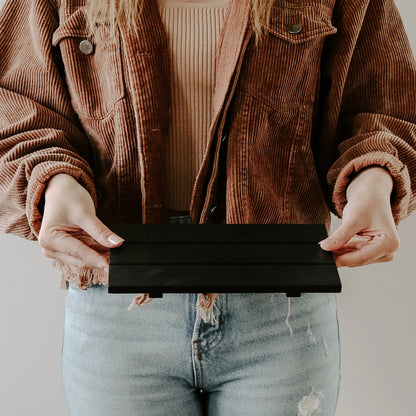 BLACK WOOD TRAY