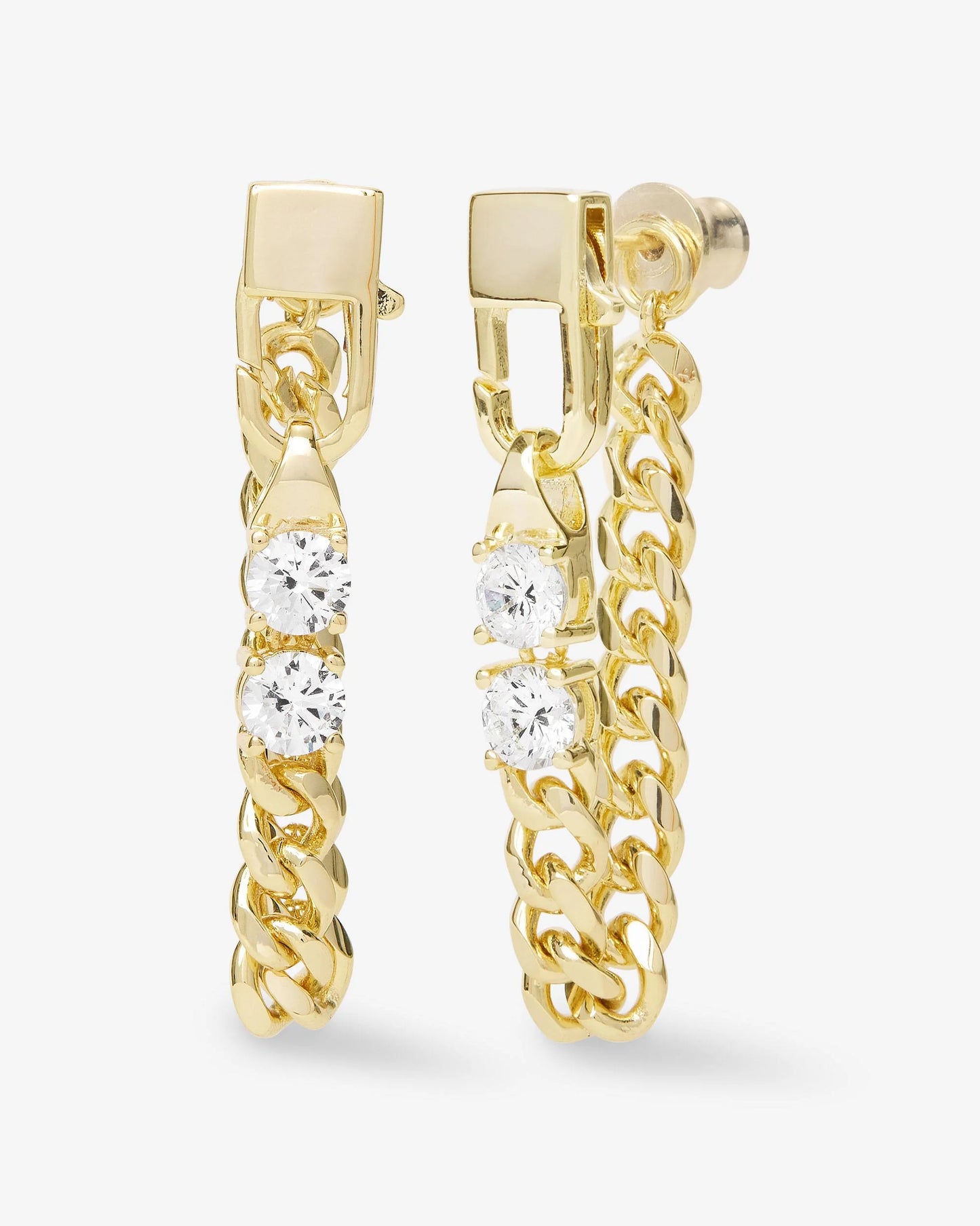 MELINDA MARIA | JULIAN LOVES DIAMONDS SOFT CHAIN HOOPS