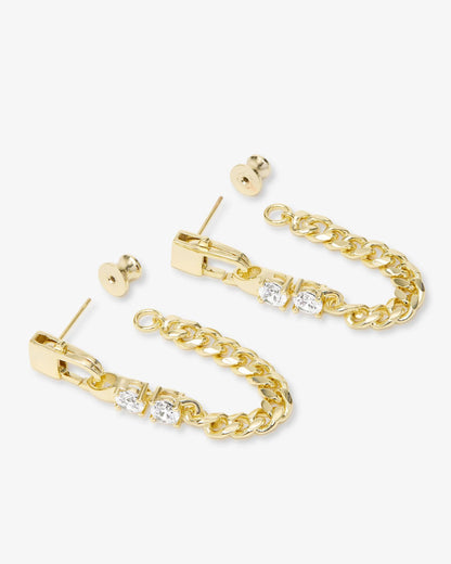 MELINDA MARIA | JULIAN LOVES DIAMONDS SOFT CHAIN HOOPS