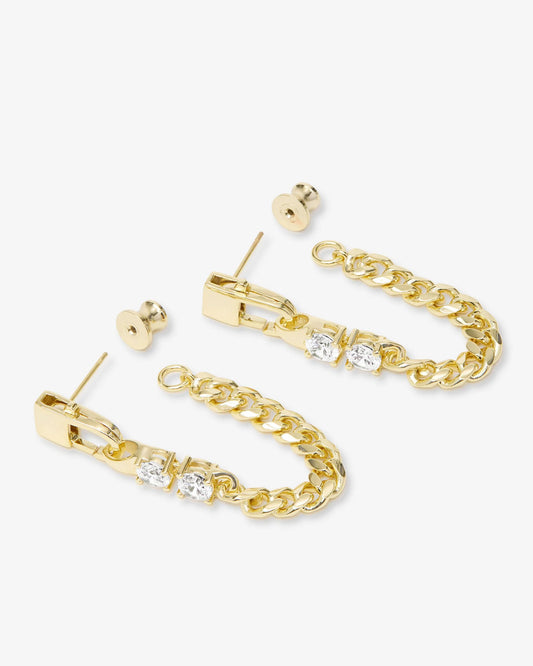 MELINDA MARIA | JULIAN LOVES DIAMONDS SOFT CHAIN HOOPS