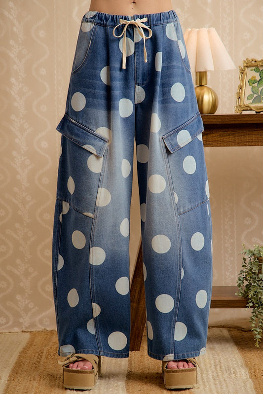 POLKA DOT CARGO JEANS