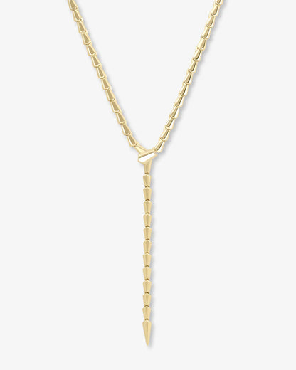 MELINDA MARIA | SERPENT LARIAT NECKLACE