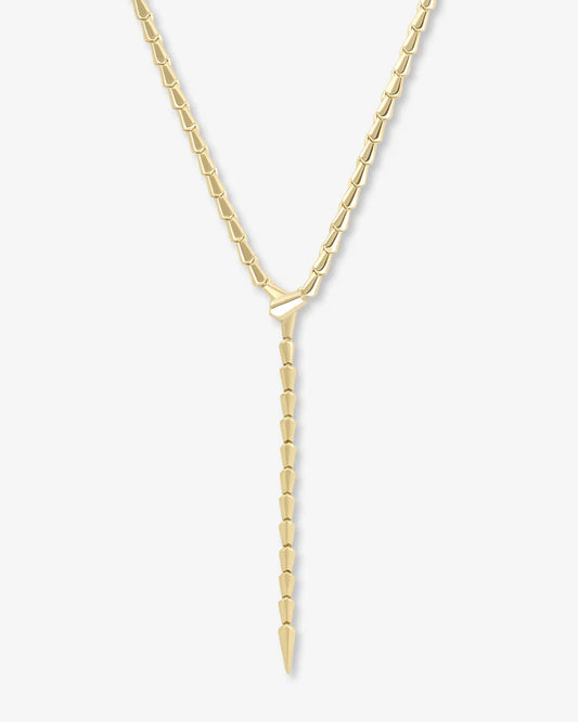 MELINDA MARIA | SERPENT LARIAT NECKLACE