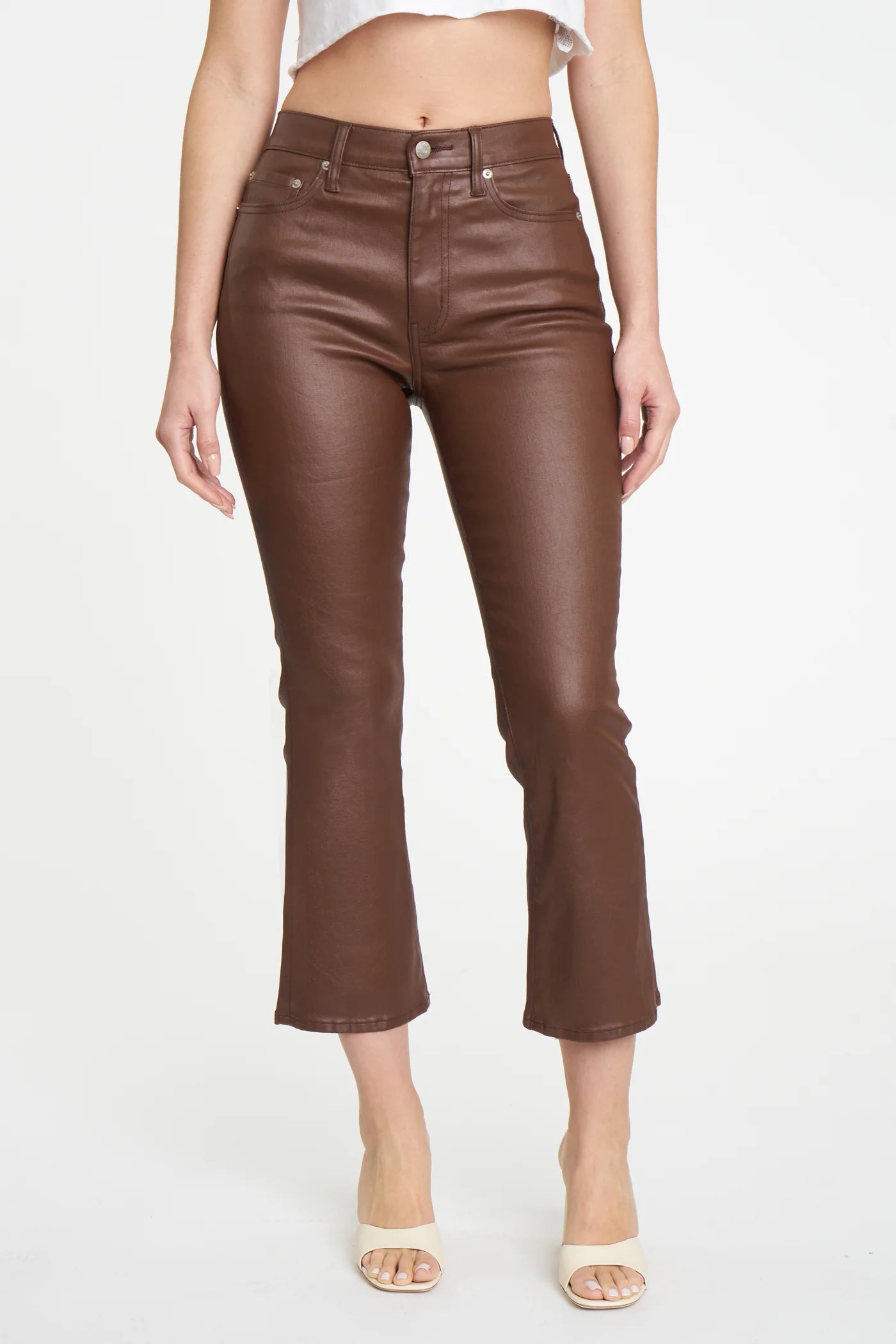 DAZE SHY GIRL PLEATHER CROPPED PANT