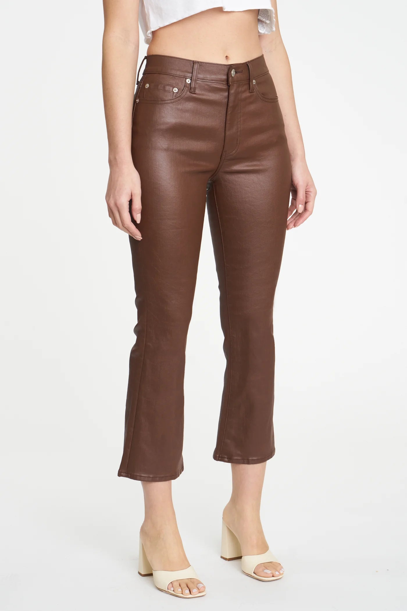 DAZE SHY GIRL PLEATHER CROPPED PANT