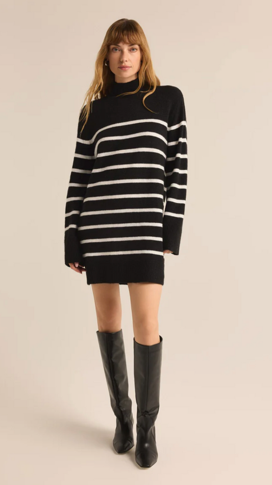 FIN STRIPE SWEATER DRESS