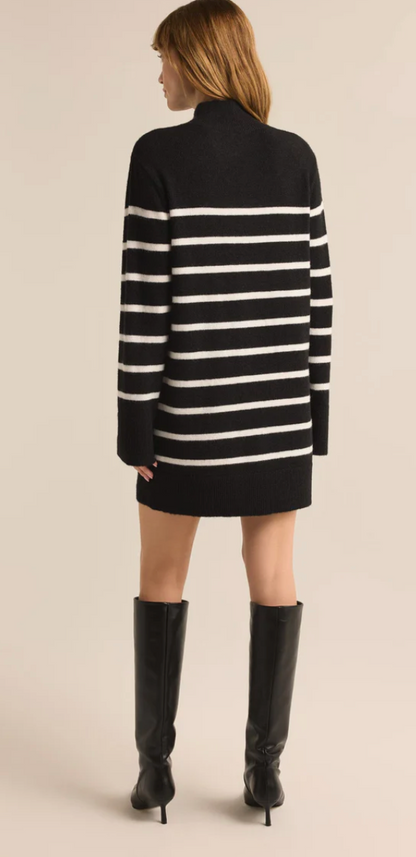 FIN STRIPE SWEATER DRESS