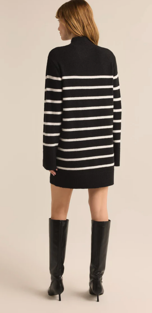 FIN STRIPE SWEATER DRESS