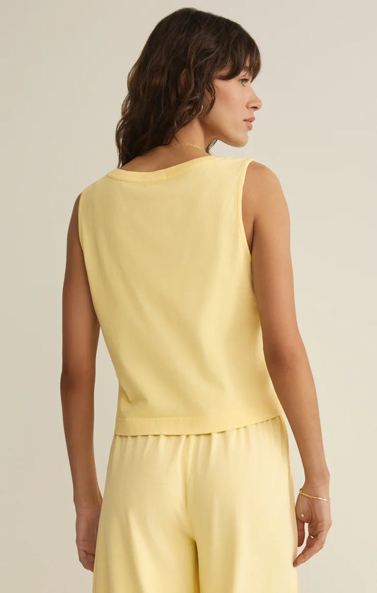 SLOANE V-NECK TOP | LEMON CITRUS
