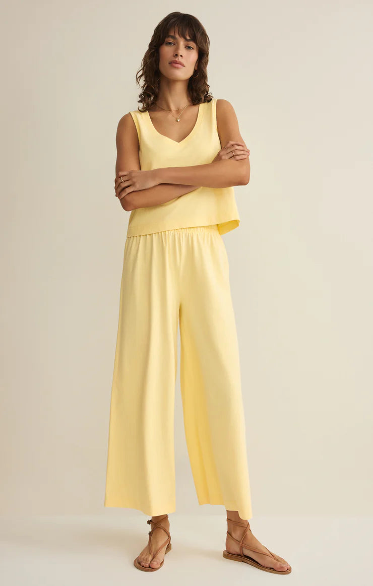 SLOANE V-NECK TOP | LEMON CITRUS