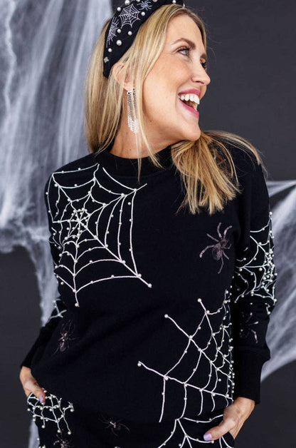 Pearl Webs Spider Sweatshirt | BRIANNA CANNON